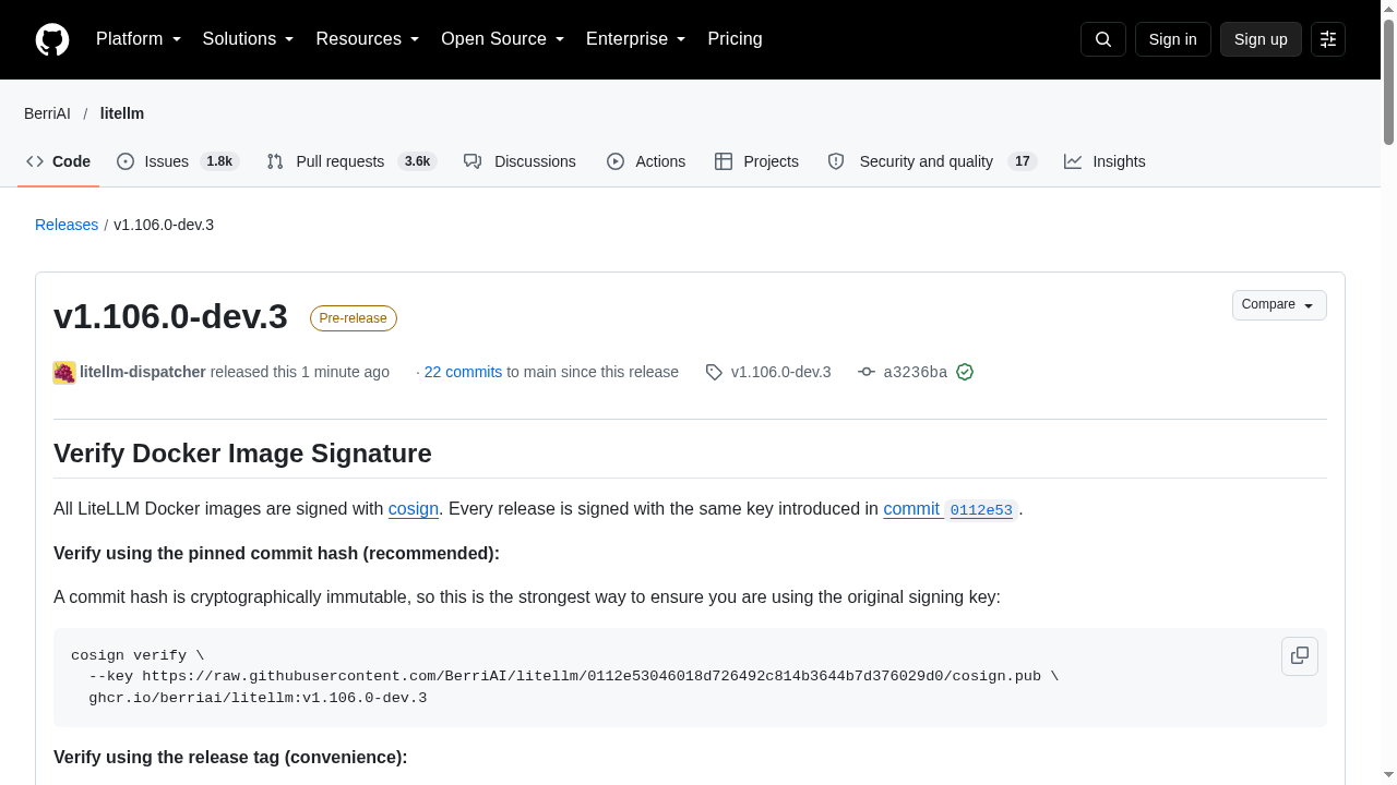 LiteLLM v1.106.0-dev.3