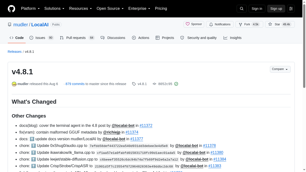 LocalAI v4.8.1