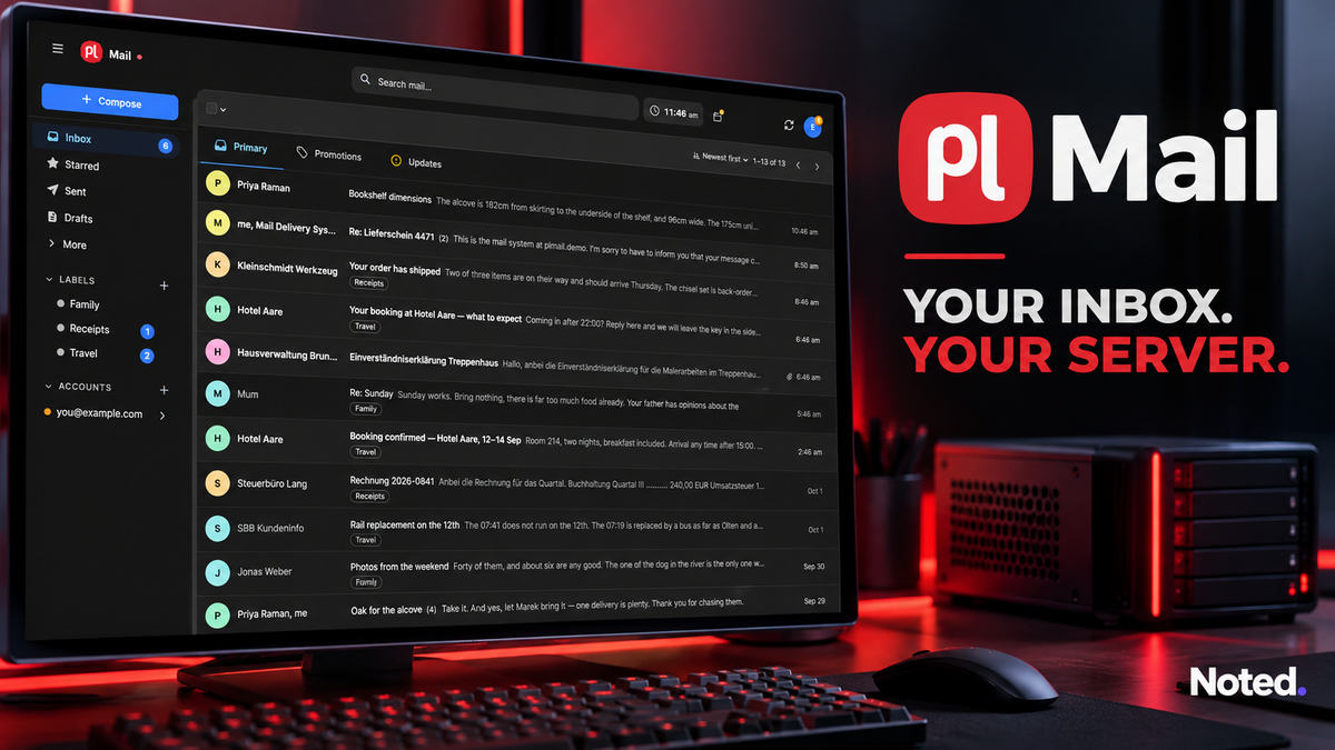 plMail Brings a Gmail-Style Inbox to Your Own Server