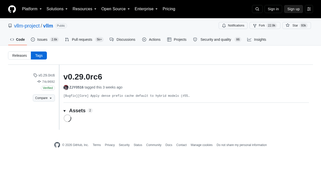 vLLM v0.29.0rc6