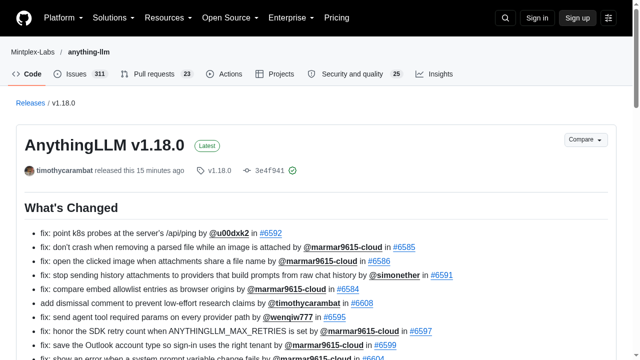 AnythingLLM v1.18.0
