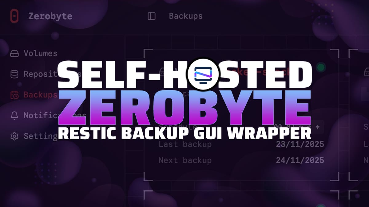 How to Back Up Your Server the Smart Way with Restic and Zerobyte GUI