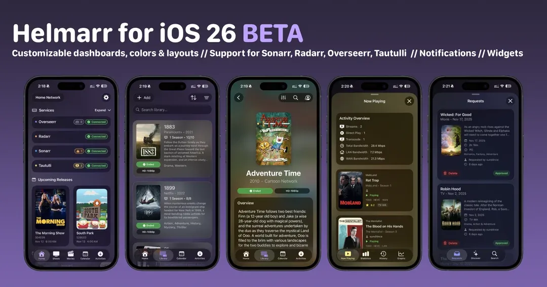 Helmarr for iOS 26 - Beta Expanding