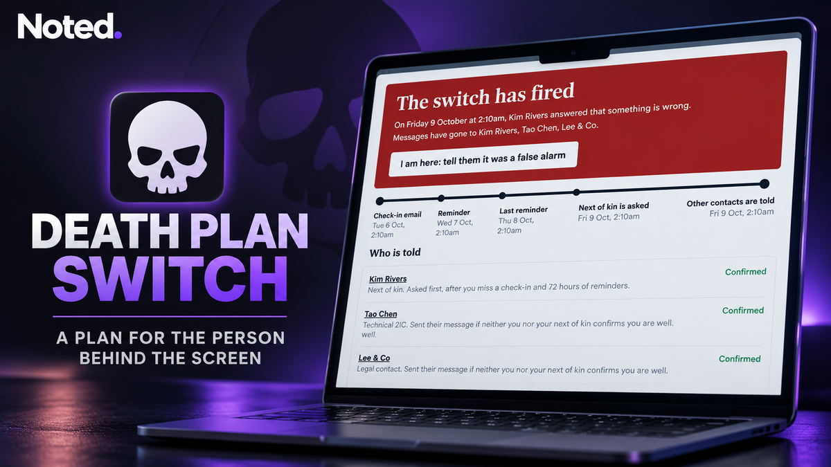 Death Plan Switch: A Self-Hosted Plan for the Unexpected