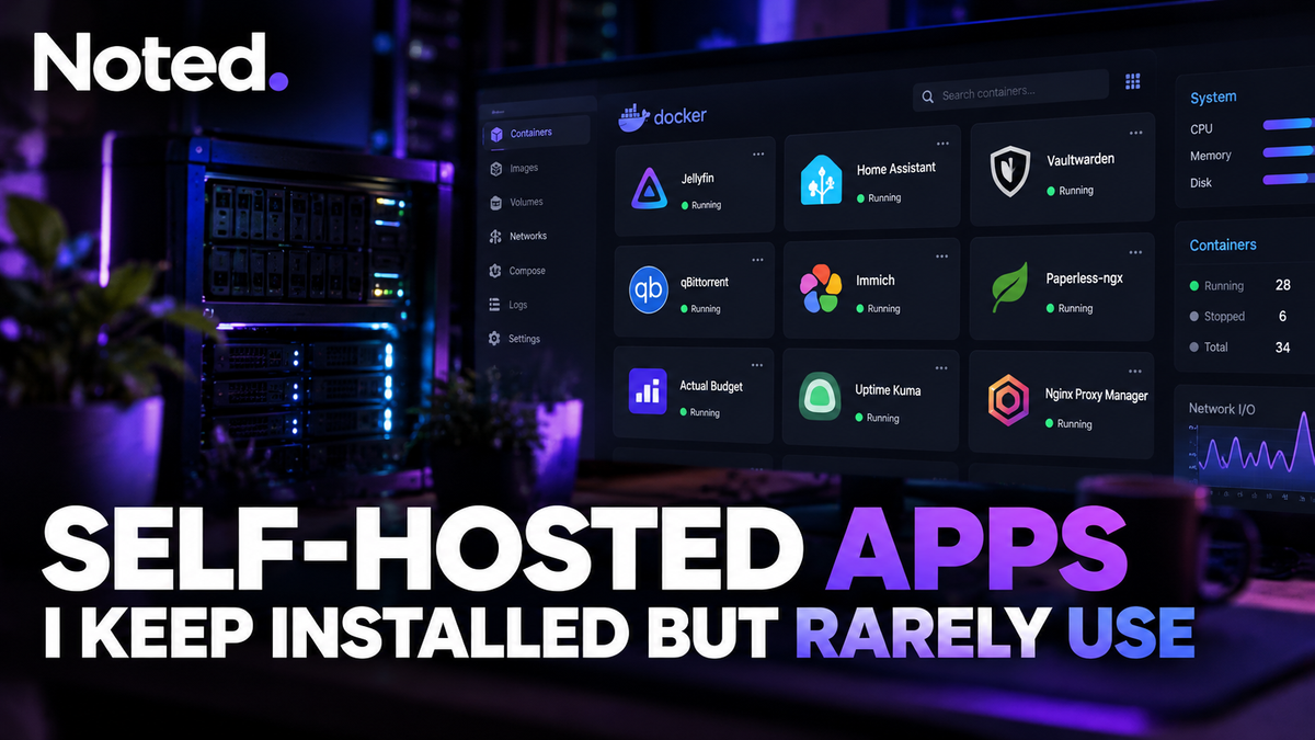 The Self-Hosted Apps I Keep Installed but Rarely Use