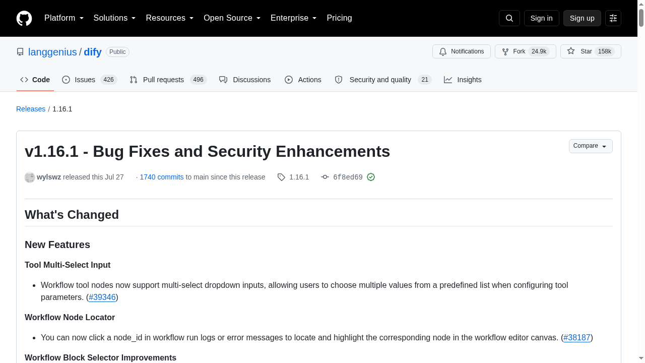 v1.16.1 - Bug Fixes and Security Enhancements