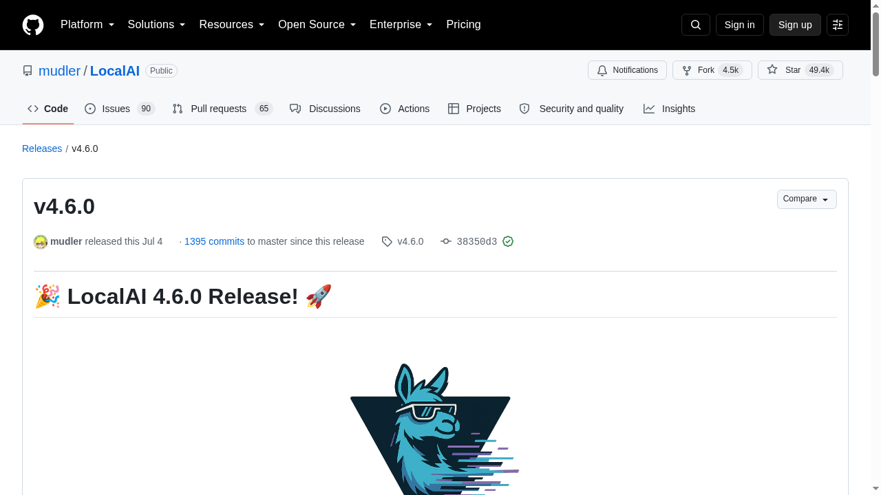 LocalAI v4.6.0