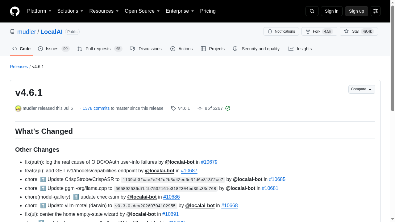 LocalAI v4.6.1