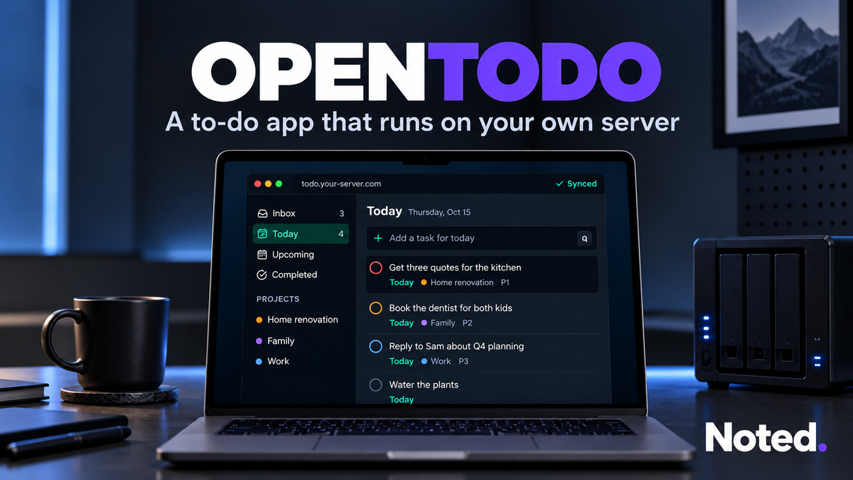 OpenTodo: A Self-Hosted, Offline-First To-Do App (Docker Guide)