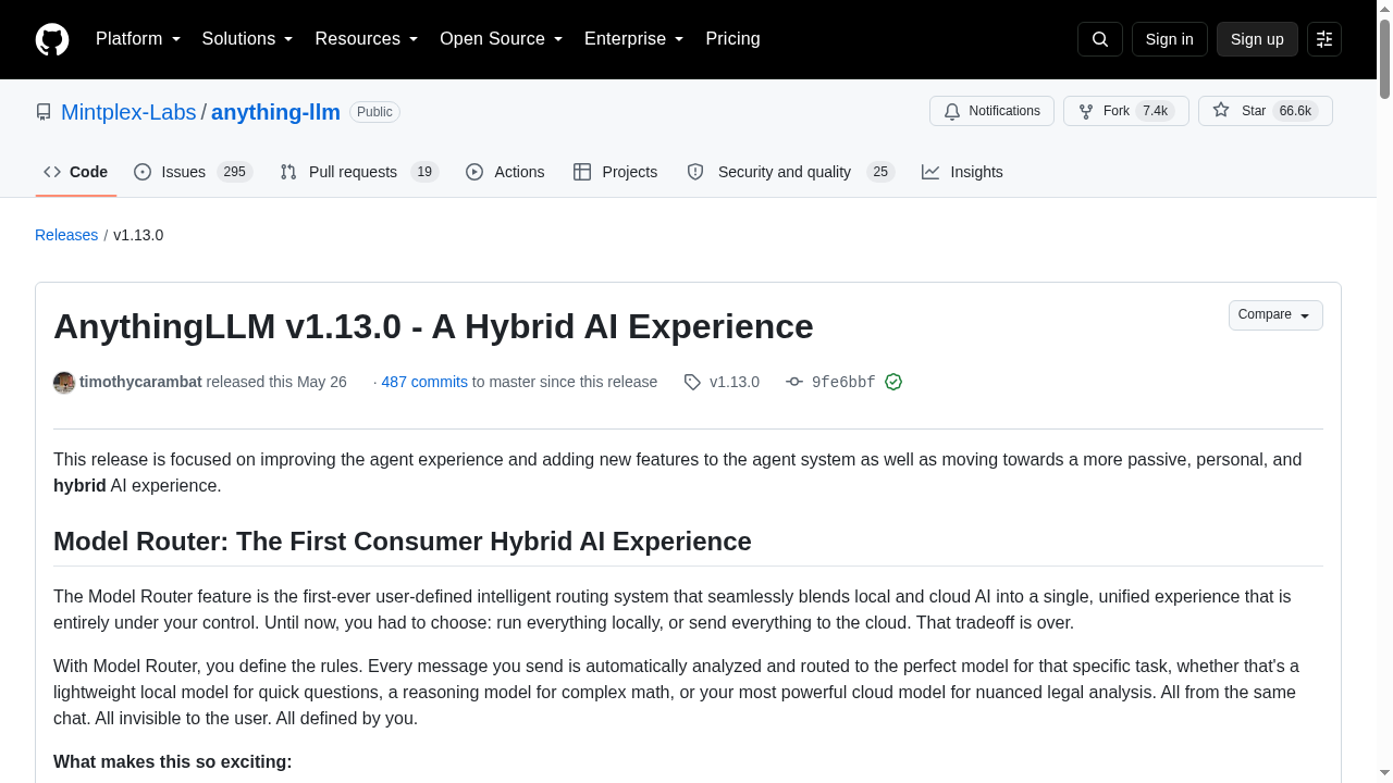 AnythingLLM v1.13.0 - A Hybrid AI Experience