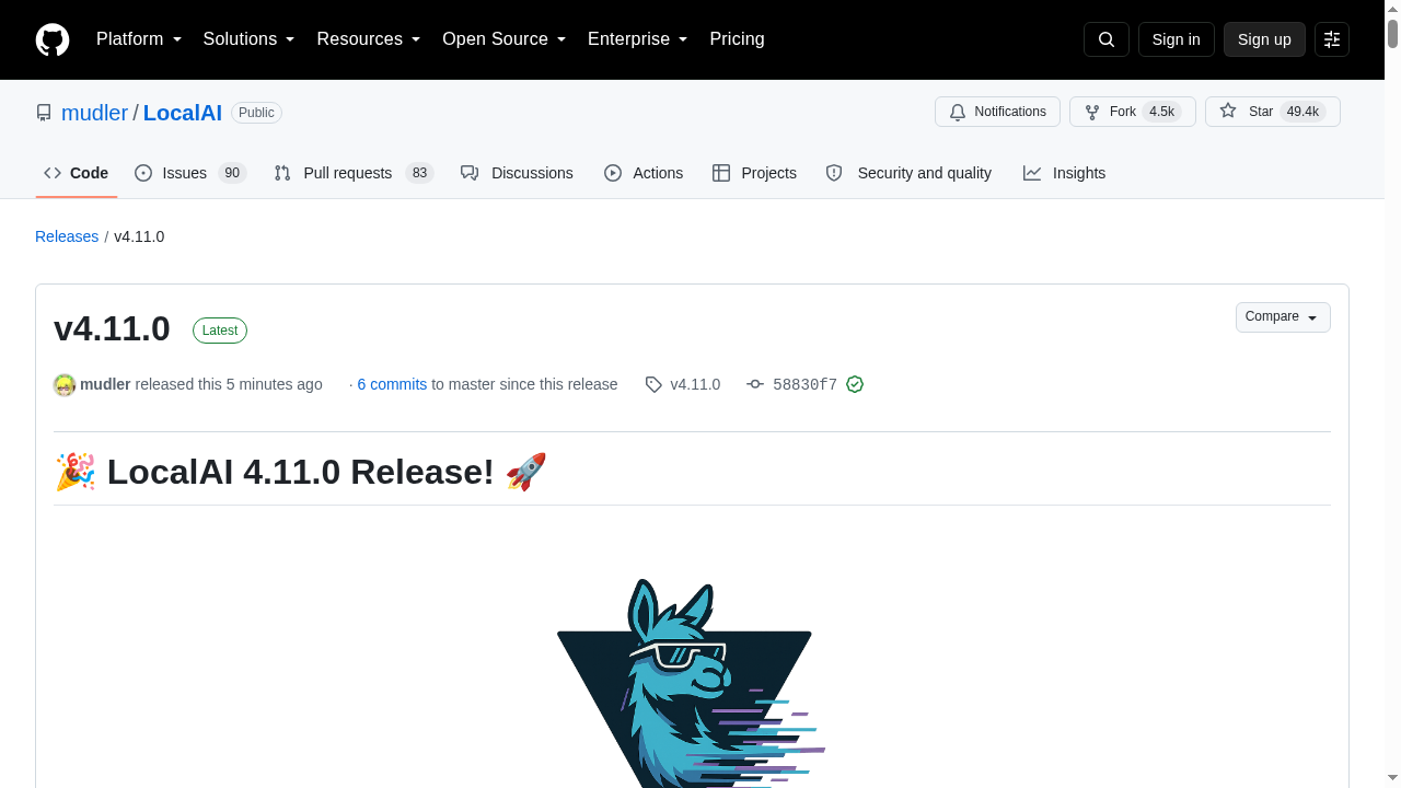 LocalAI v4.11.0