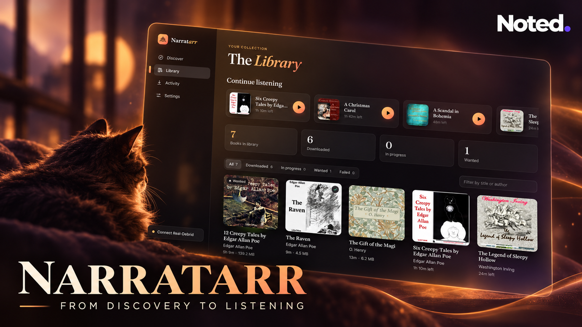 Narratarr: A Self-Hosted Audiobook Manager With a Built-In Player