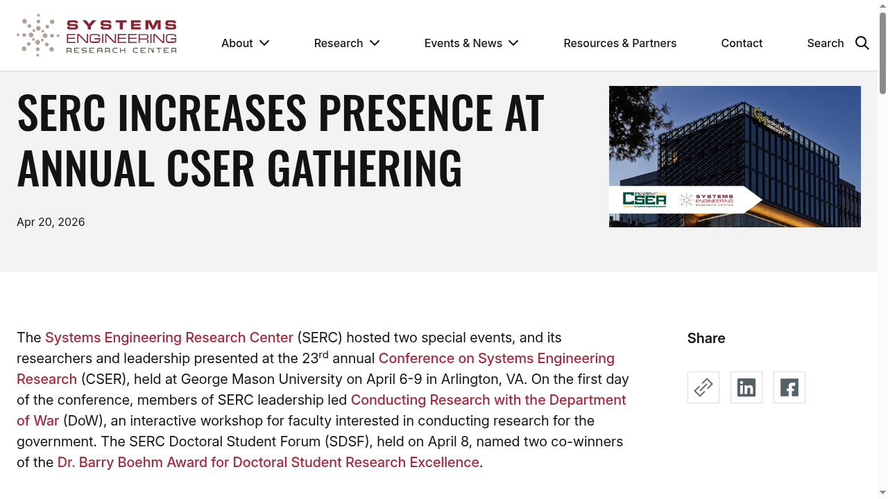 SERC Increases Presence at Annual CSER Gathering