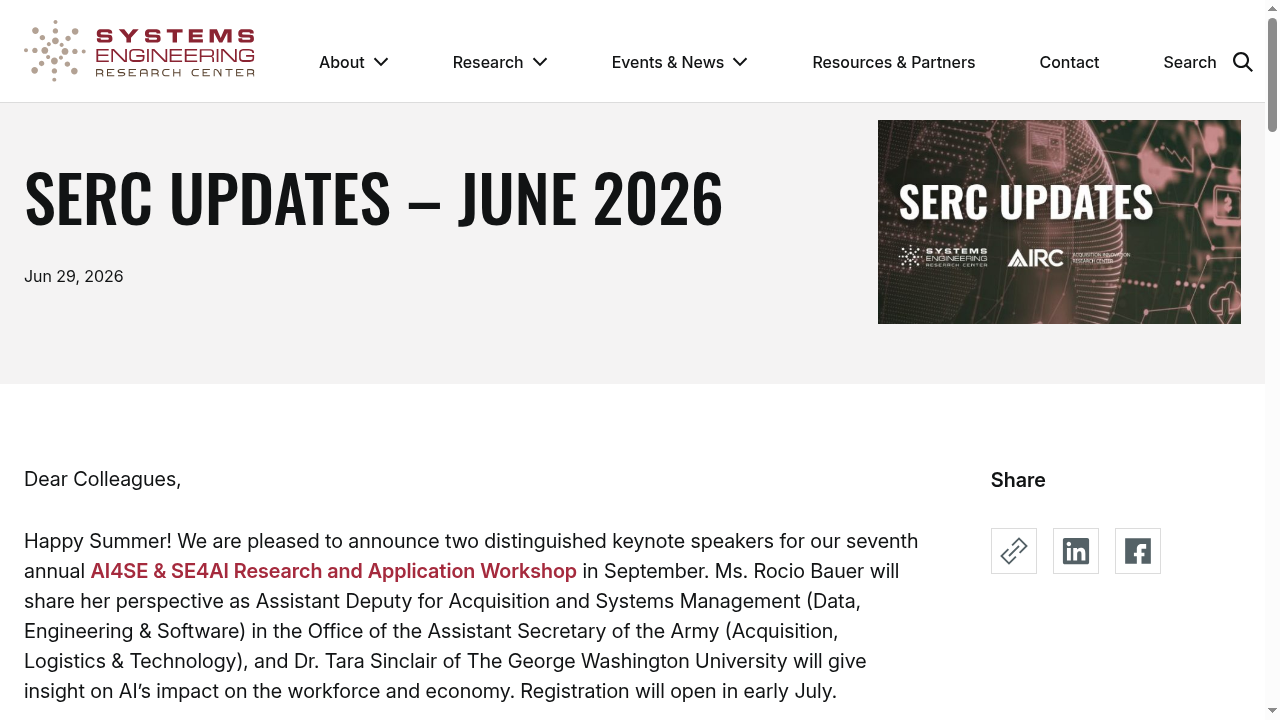 SERC Updates – June 2026