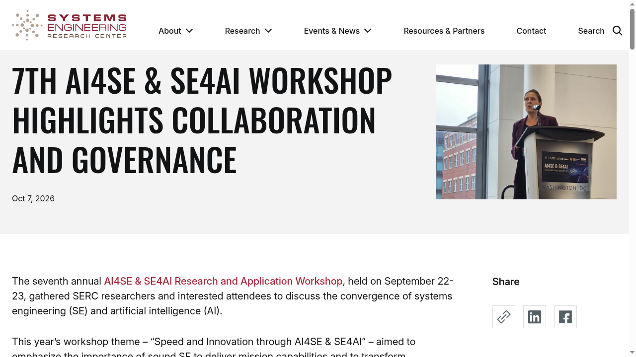 7th AI4SE & SE4AI Workshop Highlights Collaboration and Governance